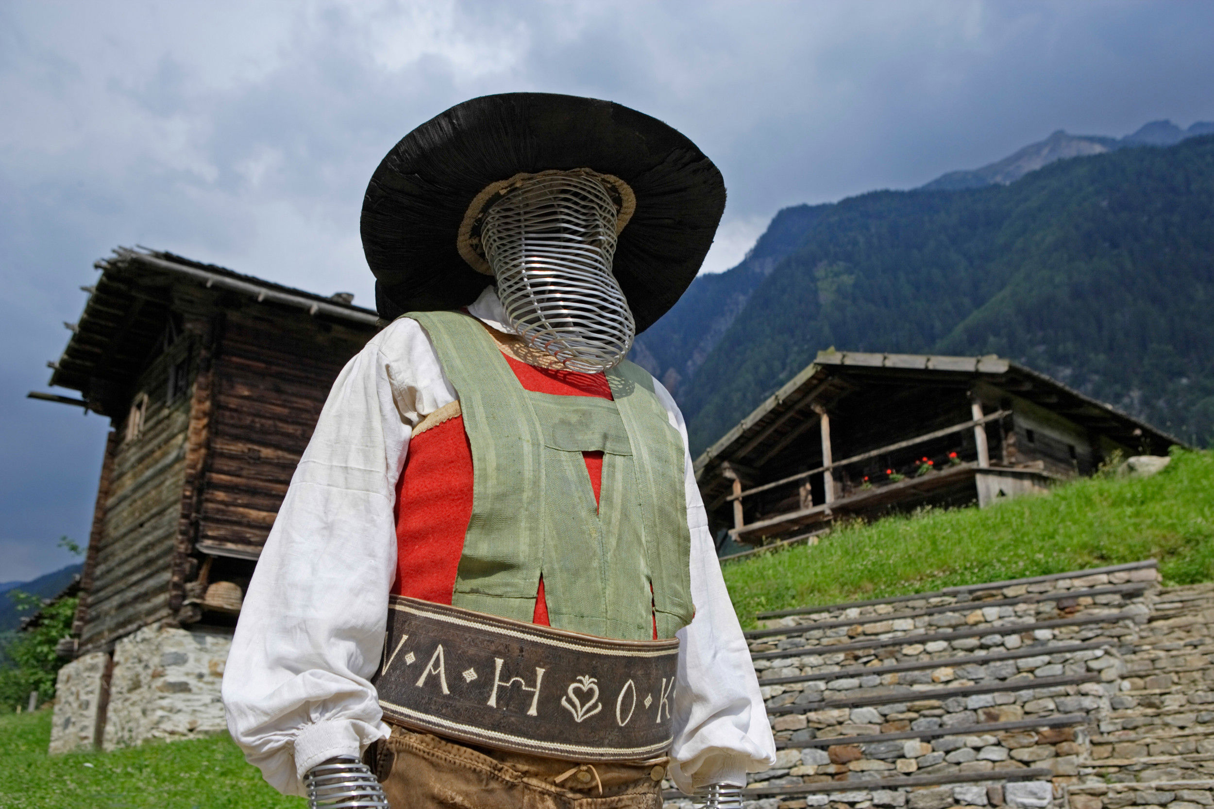 Statue in typical South Tyrolean costume.