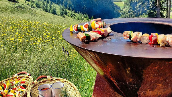 Barbecue sur le chalet d'alpage