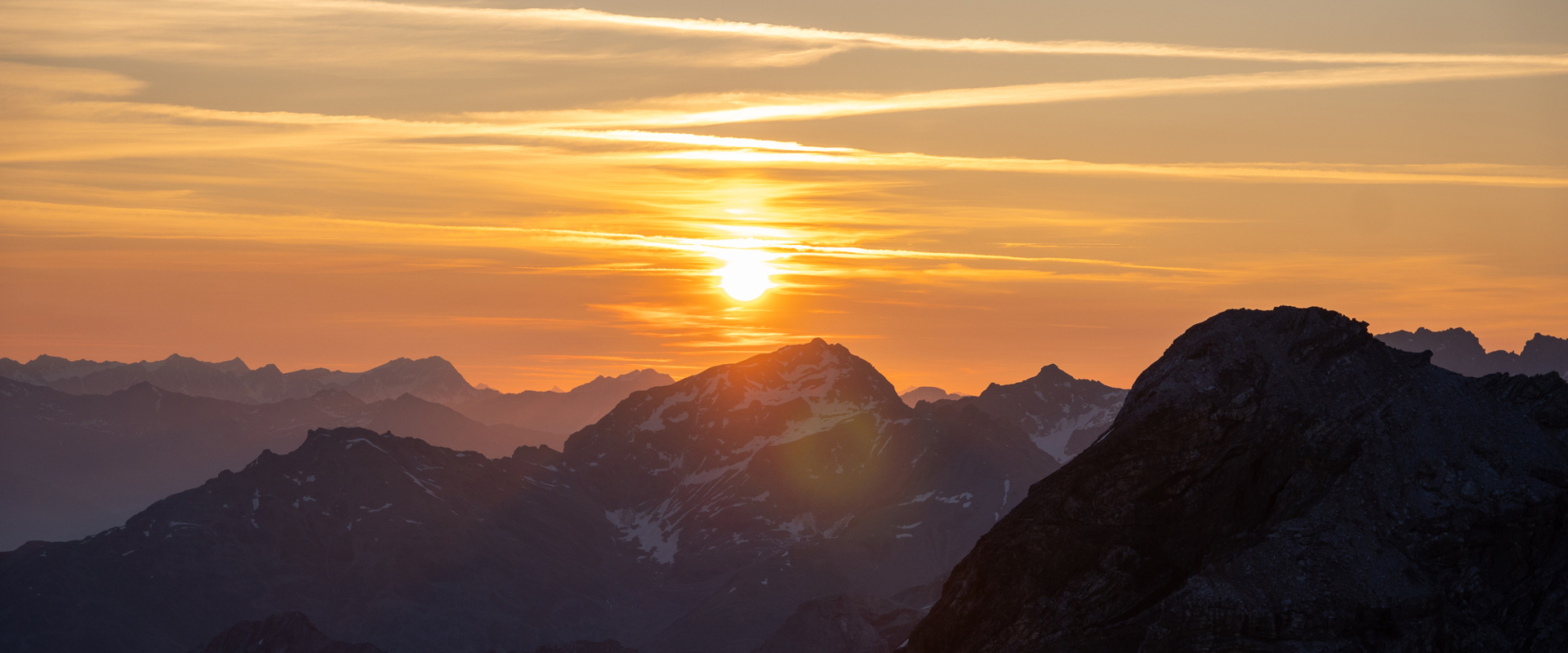 Summer day in Trafoi Sunrise at the Stilfser Joch Pass