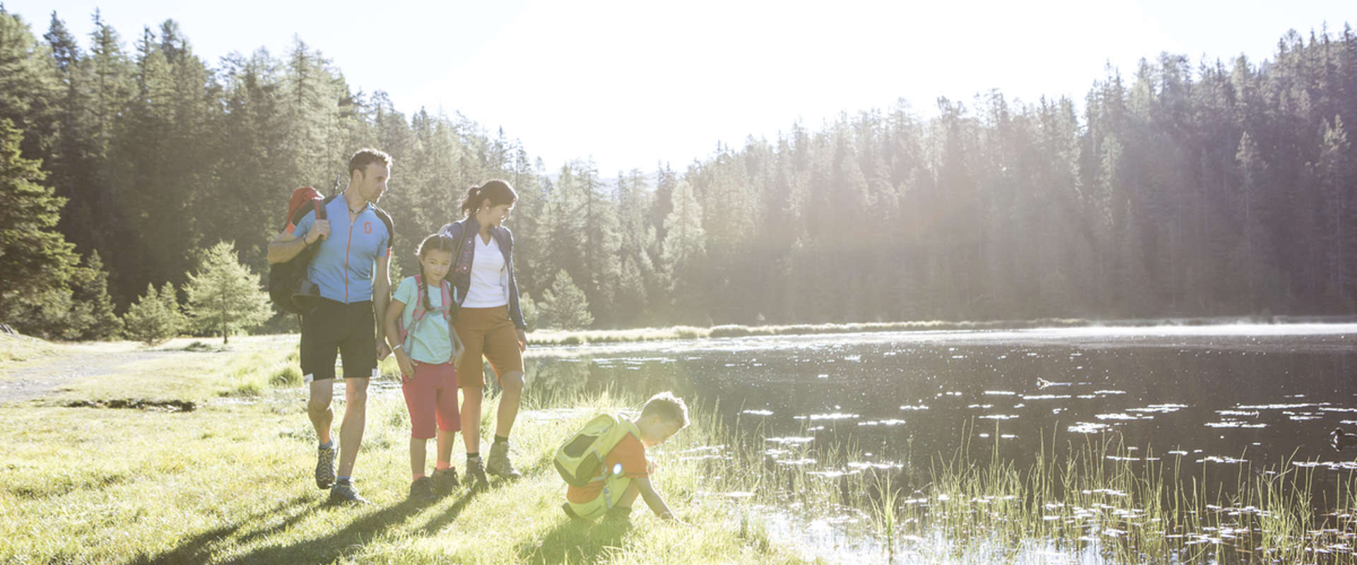 Hiking with the family at Schwarzsee